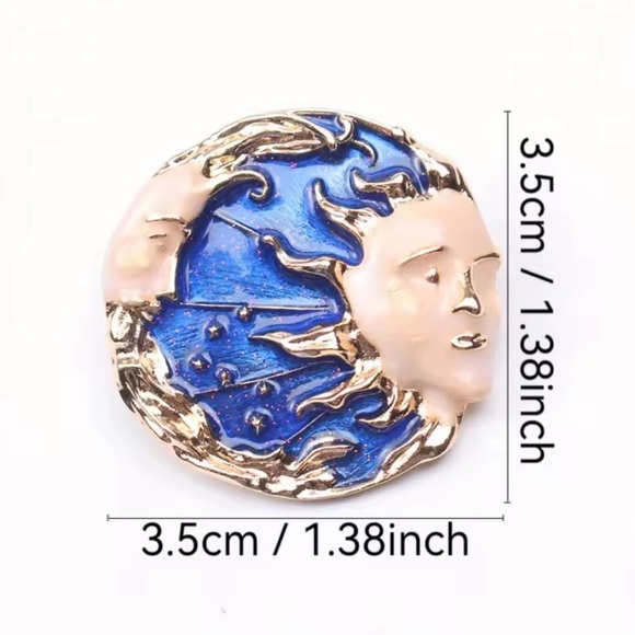 La Petite Soleil Sun Moon Brooch - Picture 5 of 12